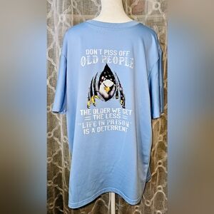 Men's Blue Graphic T-Shirt for Us Old Folks - Size XL